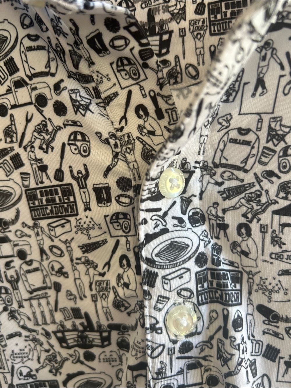 johnnie-O Vanderbilt University College Sport Patterned Polo w/ V Embroidery - Picture 5 of 7